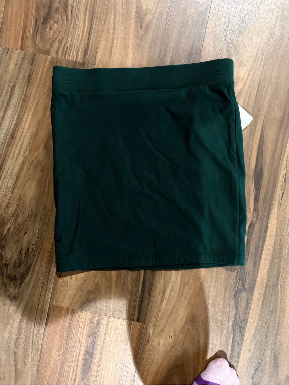 Classic Women's Dark Green Stretch Mini Skirt